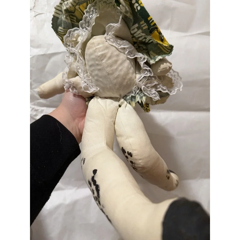 Vintage Wisconsin Packers Cow Plush Handmade 17in Folk art